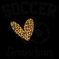 Soccer Grandma Leopard Heart Funny Mothers Day Drawstring Bag