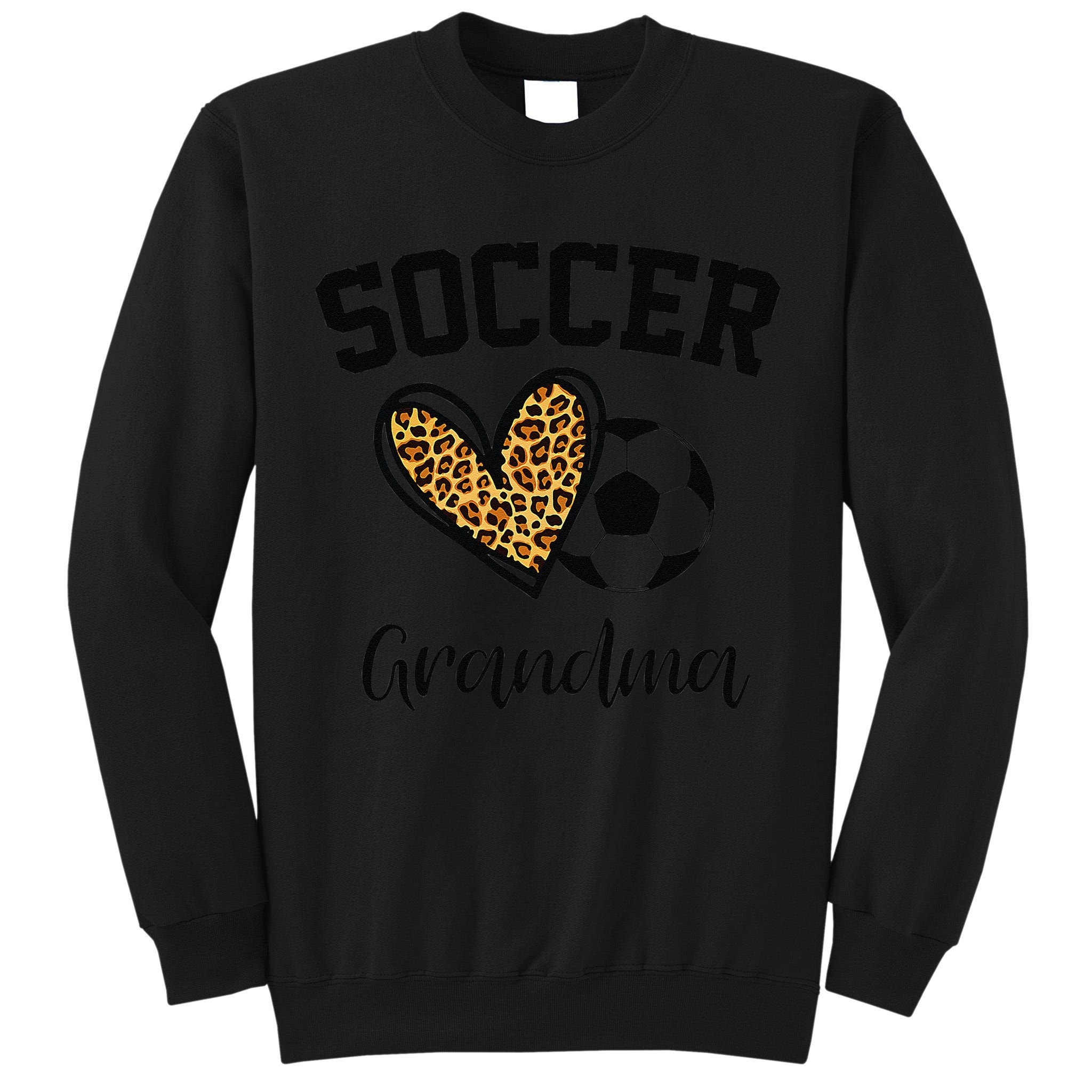 Soccer Grandma Leopard Heart Funny Mothers Day Tall Sweatshirt