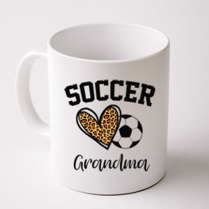 Soccer Grandma Leopard Heart Funny Mothers Day Coffee Mug