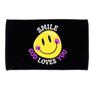 Smile God Loves You Happy Faith Love Jesus Christ VBS Cute Microfiber Hand Towel