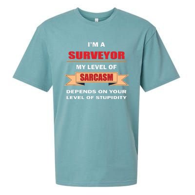 Surveyor Gifts Land Surveying Tools Sarcasm Stupidity Sueded Cloud Jersey T-Shirt