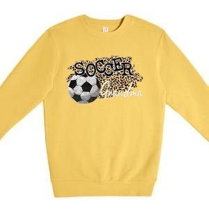 Soccer Grandma Leopard Soccer Grandma Premium Crewneck Sweatshirt