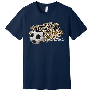 Soccer Grandma Leopard Soccer Grandma Premium T-Shirt