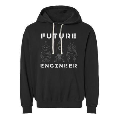Stem Gift Love Math Physics Boys Girls Kids Future Engineer Garment-Dyed Fleece Hoodie