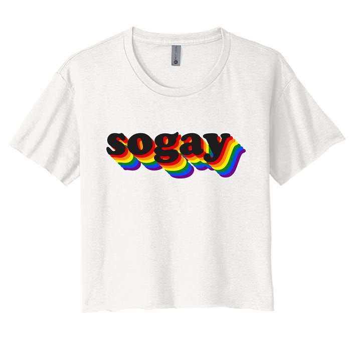 So Gay LGBT Pride Retro Crop Top