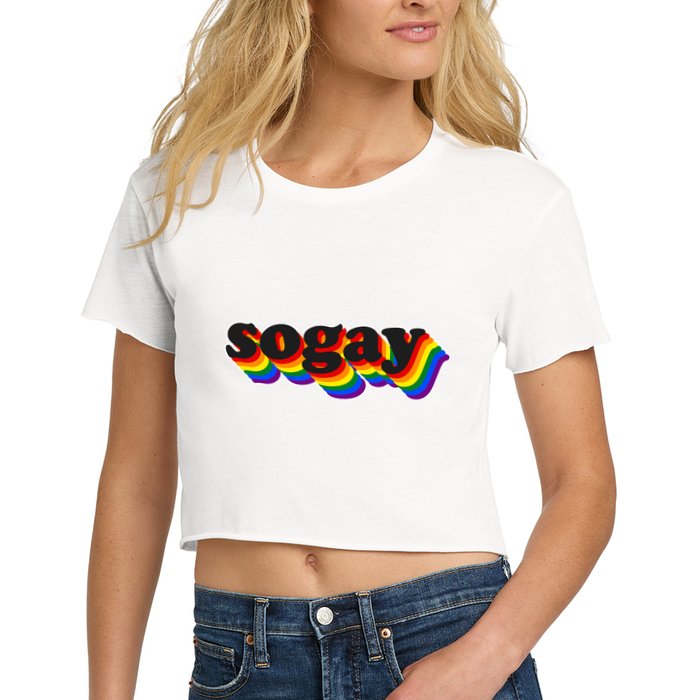 So Gay LGBT Pride Retro Crop Top