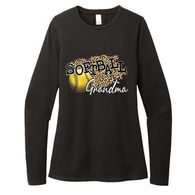 Softball Grandma Leopard Softball Grandma Womens CVC Long Sleeve Shirt