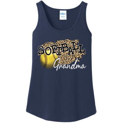 Softball Grandma Leopard Softball Grandma Ladies Essential Tank