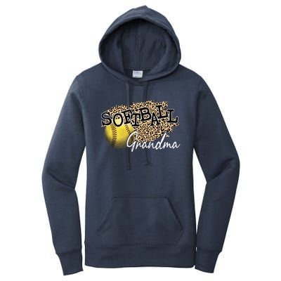 Softball Grandma Leopard Softball Grandma Women's Pullover Hoodie