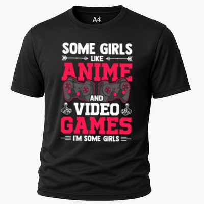 Some Girls Like Anime And Video Games Video Gamer Gaming Performance Shirt