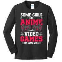 Some Girls Like Anime And Video Games Video Gamer Gaming Kids Long Sleeve Shirt