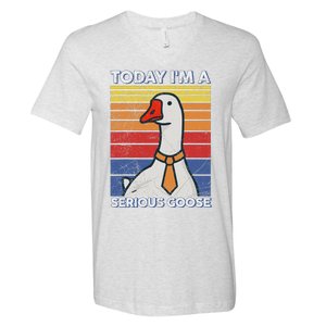 Serious Goose Lover Funny Goose Design V-Neck T-Shirt