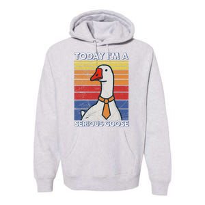 Serious Goose Lover Funny Goose Design Premium Hoodie