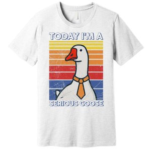 Serious Goose Lover Funny Goose Design Premium T-Shirt