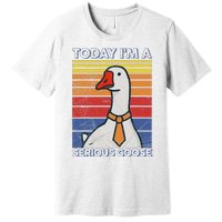 Serious Goose Lover Funny Goose Design Premium T-Shirt