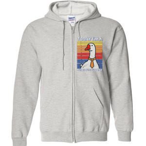 Serious Goose Lover Funny Goose Design Full Zip Hoodie