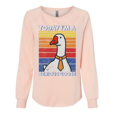 Serious Goose Lover Funny Goose Design Womens California Wash Sweatshirt