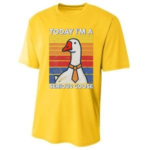 Serious Goose Lover Funny Goose Design Performance Sprint T-Shirt