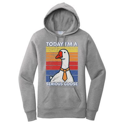 Serious Goose Lover Funny Goose Design Women's Pullover Hoodie