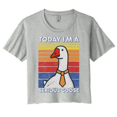 Serious Goose Lover Funny Goose Design Women's Crop Top Tee