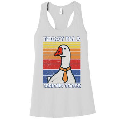 Serious Goose Lover Funny Goose Design Women's Racerback Tank