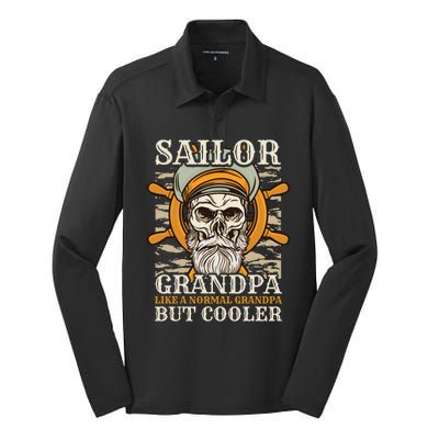 Sailor Grandpa Like A Normal Grandpa But Cooler Gift Silk Touch Performance Long Sleeve Polo