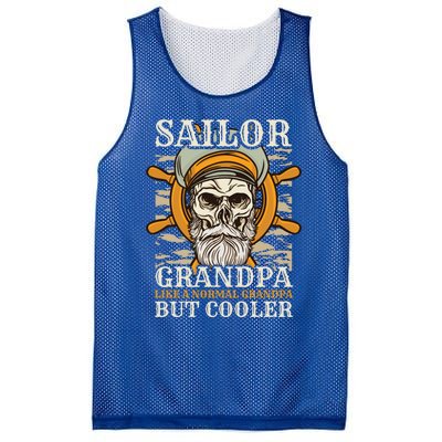 Sailor Grandpa Like A Normal Grandpa But Cooler Gift Mesh Reversible Basketball Jersey Tank