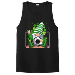 Soccer Gnome Lucky Shamrock Irish St Patrick's Day PosiCharge Competitor Tank