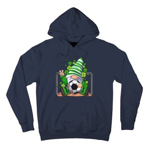 Soccer Gnome Lucky Shamrock Irish St Patrick's Day Hoodie