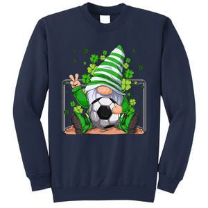 Soccer Gnome Lucky Shamrock Irish St Patrick's Day Sweatshirt