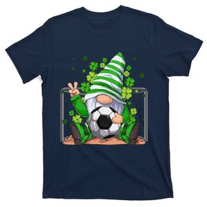 Soccer Gnome Lucky Shamrock Irish St Patrick's Day T-Shirt