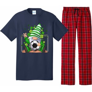 Soccer Gnome Lucky Shamrock Irish St Patrick's Day Pajama Set