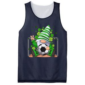 Soccer Gnome Lucky Shamrock Irish St Patrick's Day Mesh Reversible Basketball Jersey Tank