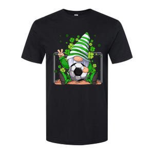 Soccer Gnome Lucky Shamrock Irish St Patrick's Day Softstyle CVC T-Shirt