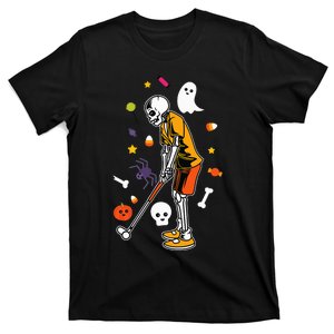 Skeleton Golfing Lazy DIY Halloween Costume Sport T-Shirt