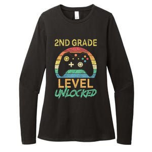 Second Grade Level Unlocked Gamer 1st Day Of School Womens CVC Long Sleeve Shirt