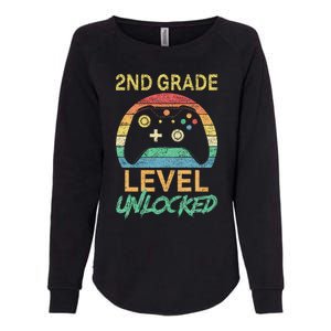 Second Grade Level Unlocked Gamer 1st Day Of School Womens California Wash Sweatshirt