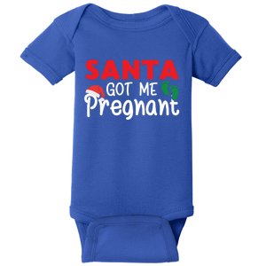 Santa Got Me Pregnant Christmas Pregnancy Announcet Xmas Gift Baby Bodysuit