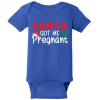 Santa Got Me Pregnant Christmas Pregnancy Announcet Xmas Gift Baby Bodysuit