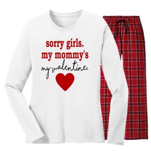 Sorry Girl My Mommy's My Valentine Gift For Mother Valentine Women's Long Sleeve Flannel Pajama Set 