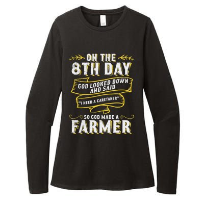 So God Made a Farmer Farming Agriculture Womens CVC Long Sleeve Shirt