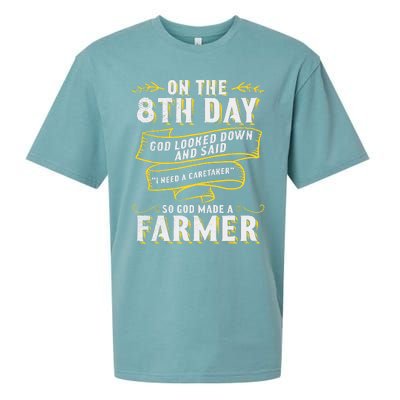 So God Made a Farmer Farming Agriculture Sueded Cloud Jersey T-Shirt