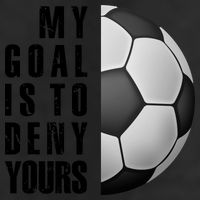Soccer Goalie My Goal Is To Deny Yours Awesome Soccer 7 Panel Mesh Trucker Snapback Hat