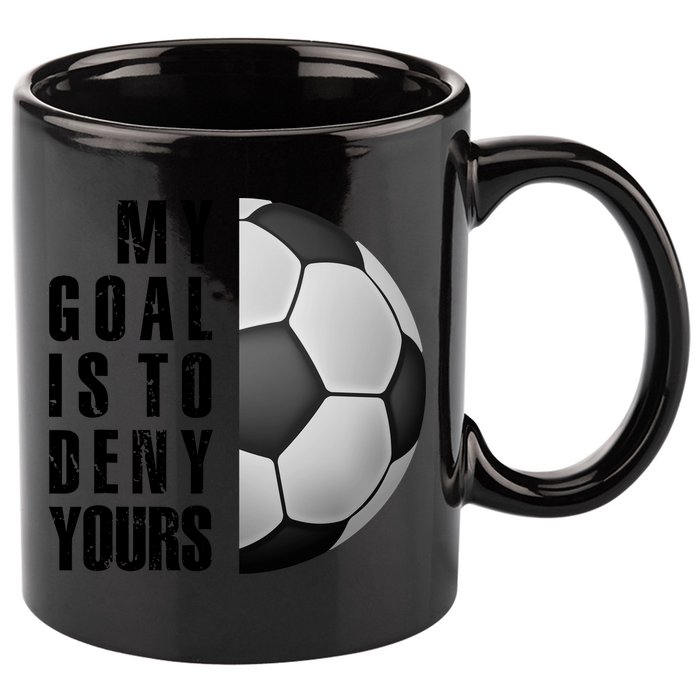 Soccer Goalie My Goal Is To Deny Yours Awesome Soccer 11oz C Handle Ceramic Mug