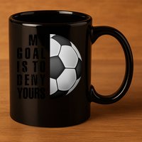Soccer Goalie My Goal Is To Deny Yours Awesome Soccer 11oz C Handle Ceramic Mug