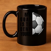 Soccer Goalie My Goal Is To Deny Yours Awesome Soccer 11oz C Handle Ceramic Mug