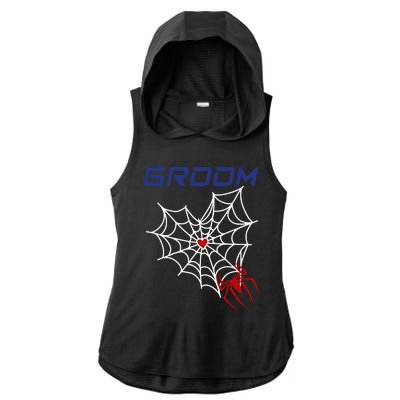 Spider Grooms Man Ladies PosiCharge Tri-Blend Wicking Draft Hoodie Tank