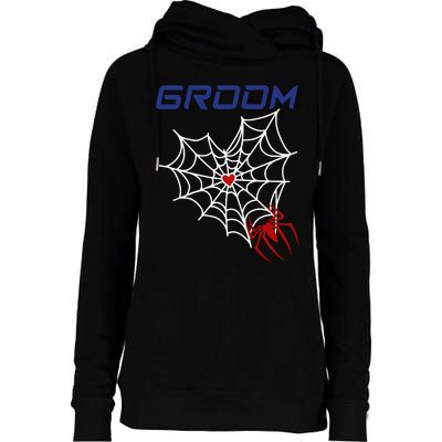 Spider Grooms Man Womens Funnel Neck Pullover Hood