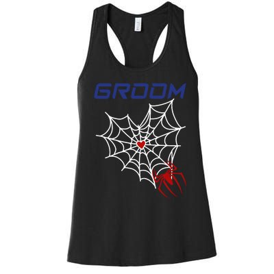 Spider Grooms Man Women's Racerback Tank