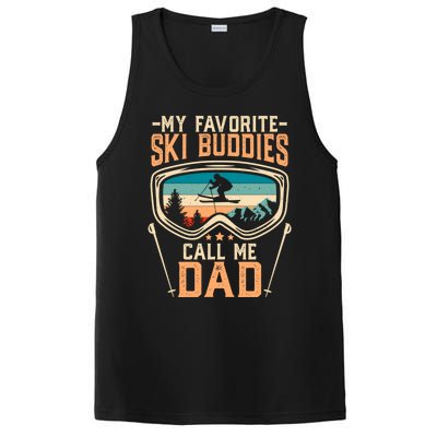 Skiing Gift My Favorite Ski Buddies Call Me Dad Funny Gift PosiCharge Competitor Tank